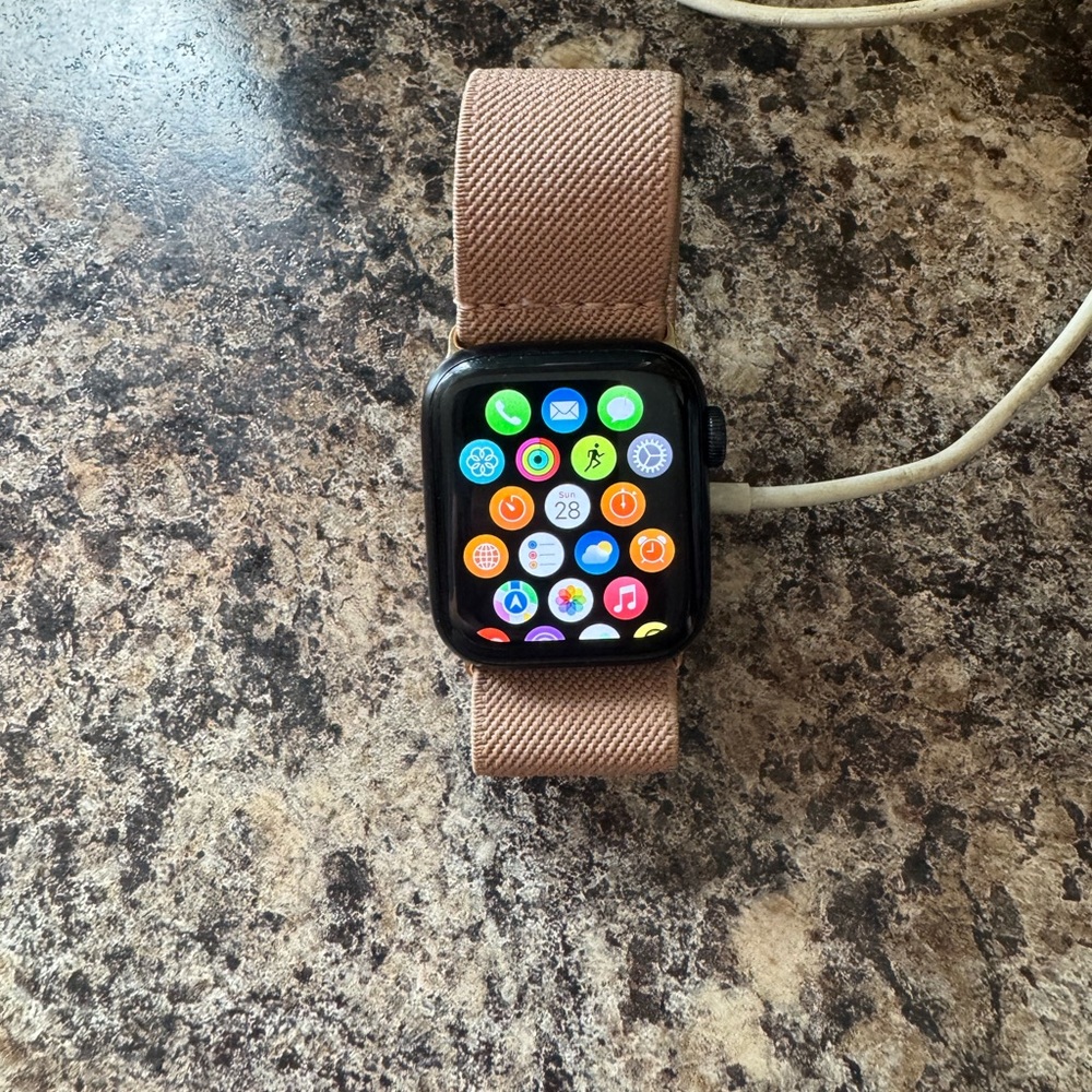 Apple Smartwatch with Tan Band